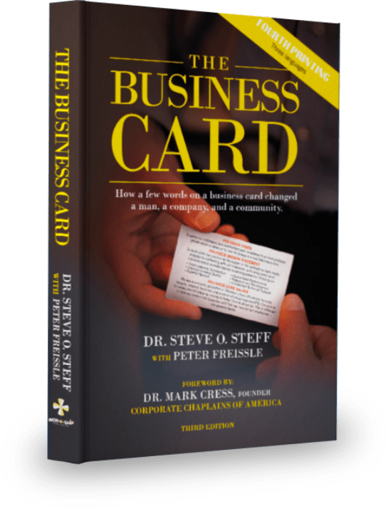 A book with the title: The Business Card.